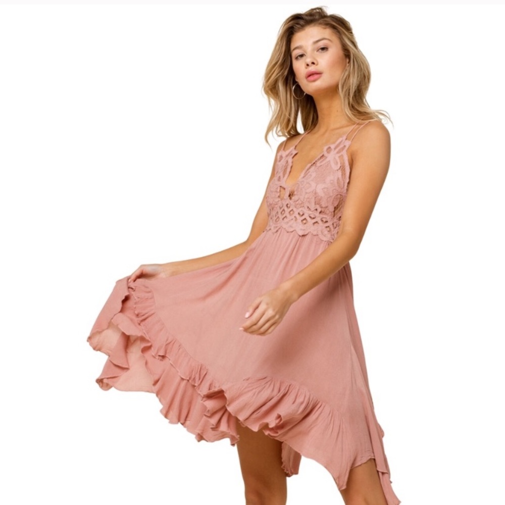 NWOT FREE PEOPLE Rose One Adella Slip Dress